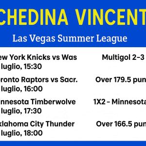 Schedina Vincente – NBA Las Vegas Summer League 19 luglio 2025