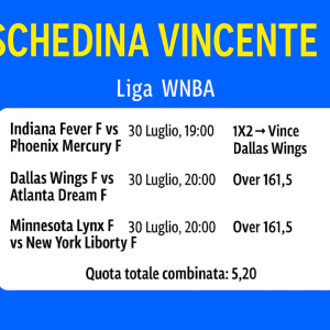 Schedina Vincente – WNBA + 30/07/2025
